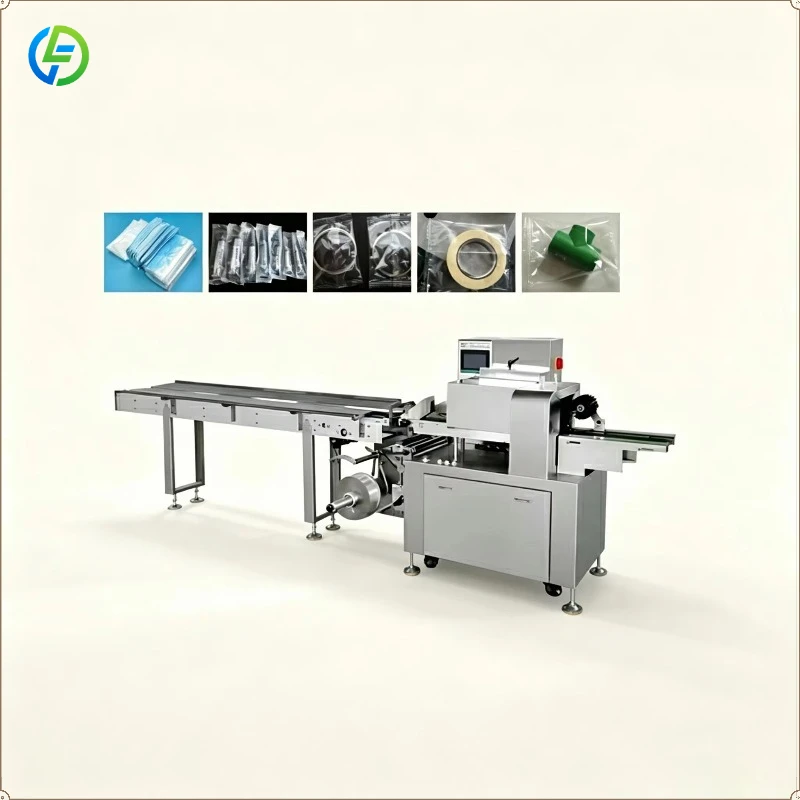 Semi-auto Down-feed Film Hardware Packaging Machine Pillow Type Packing Machine FL Customized
