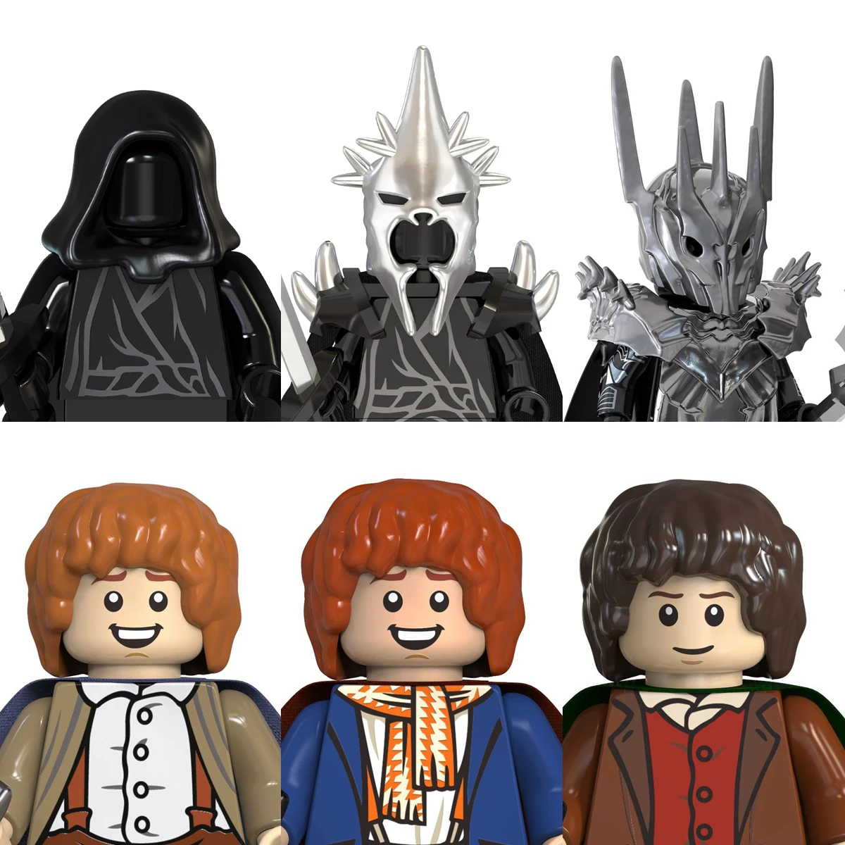 Bloques de Construcción de El Señor de los Anillos, Figuras de Acción en Miniatura de Orcos, Sauron y Gandalf
