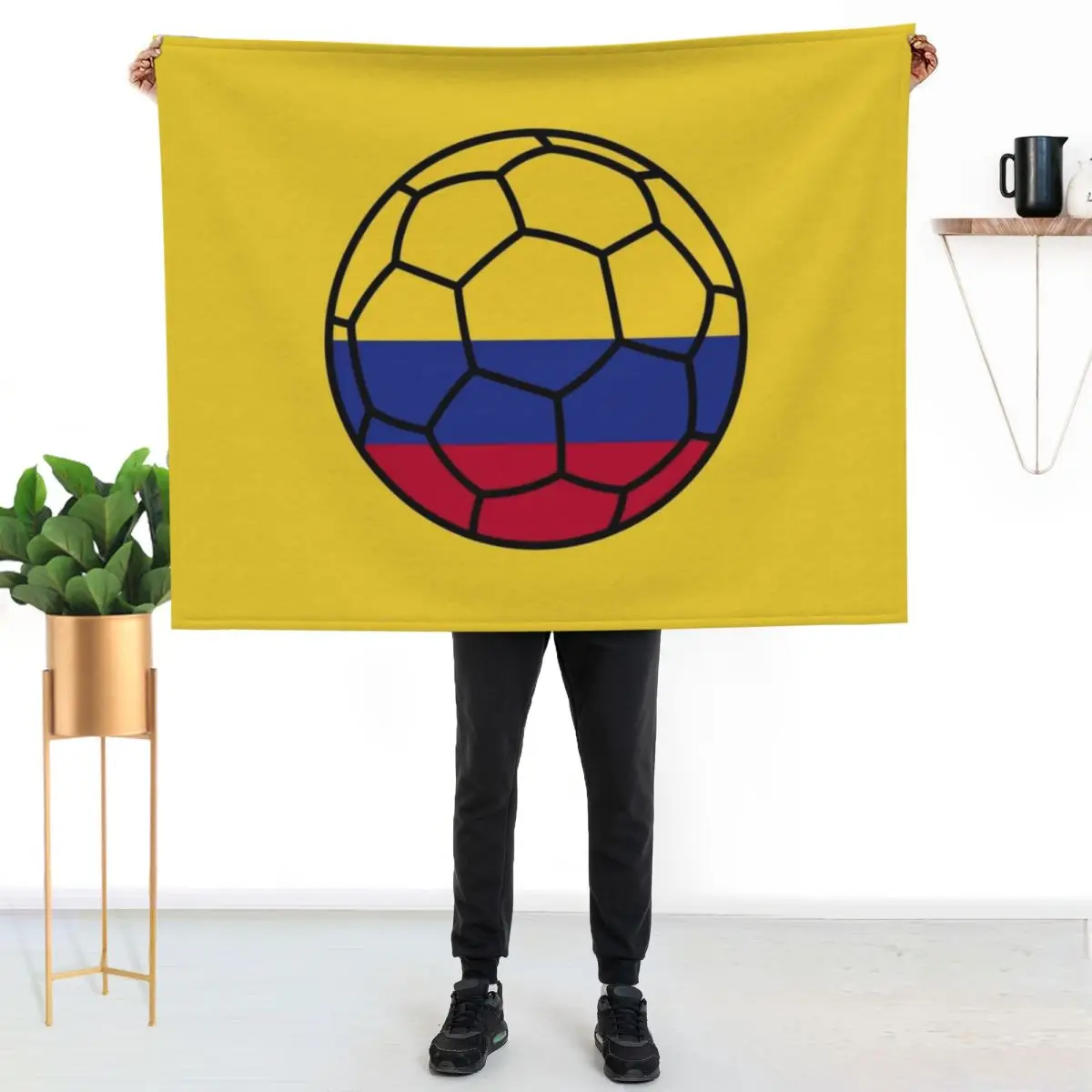 Colombian Football Throw Blanket Flannel Fashion Sofas manga Weighted Blankets For Bed Polar Blankets