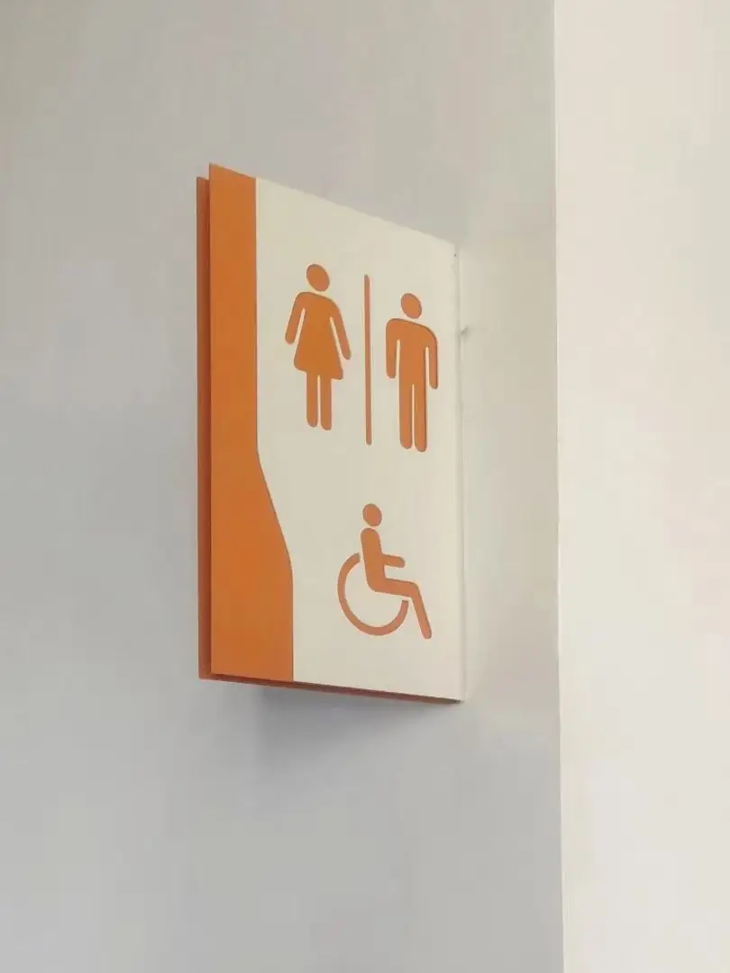 Modern Brass Sign Plate Toilet Signs Door Number House Numbers Address Mall Office Building Hotel Bathroom Signs