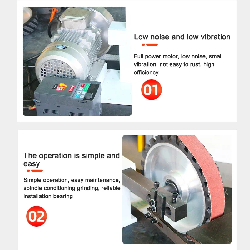2200W Multi-function AYX-B-2 Belt Grinding Machine Electric Vertical Sander with Infinitely Variable Speed Flat Polisher