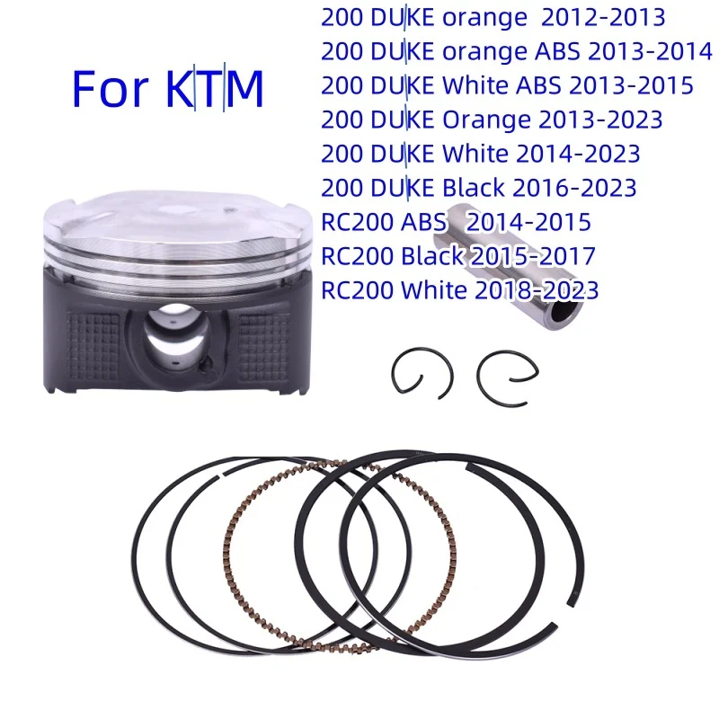 

72mm 72.25/72.5/72.75 Motor Piston Rings Kit For KT/M 200 DU KE RC200 ABS 2012 2013 2014 2015 2016 2017 2018 2019 2020 2021 2022