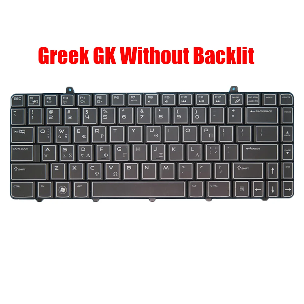 US GK Laptop Keyboard For Alienware M11X R1 V109002B-USA English Greek Backlit/Non-Backlit New