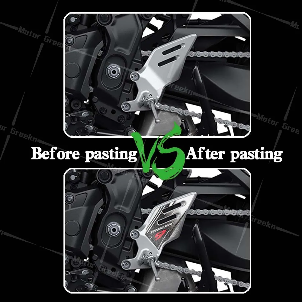 For TRACER 9GT Tracer 9 GT + 2021 2022 2023 Motorcycle Door Sill Sticker Frosted Foot Protection Anti-Scratch Waterproof Decals 2