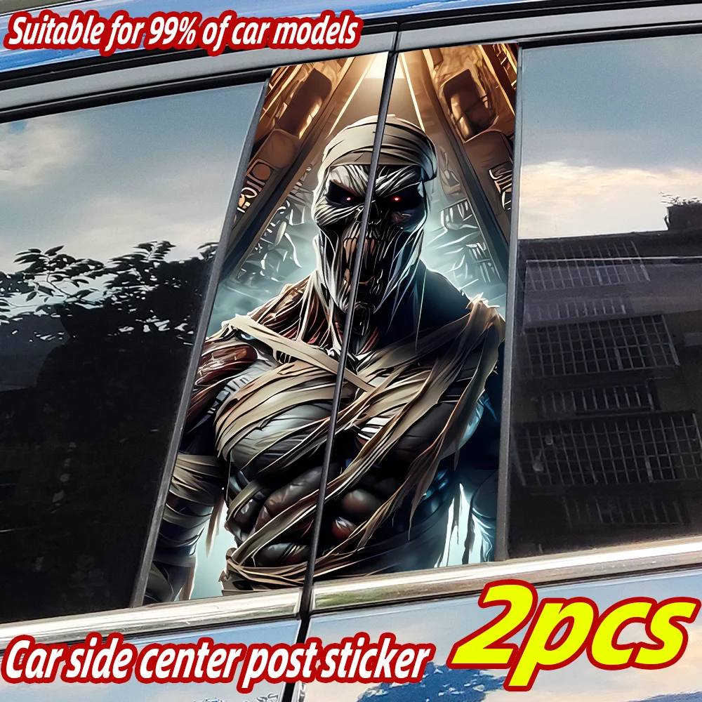 

Ghost Skull Car Stickers Auto B Pillar Waterproof Decor Cover Scratches Car Door Pillar Sunscreen Vinyl Decals Accessories
