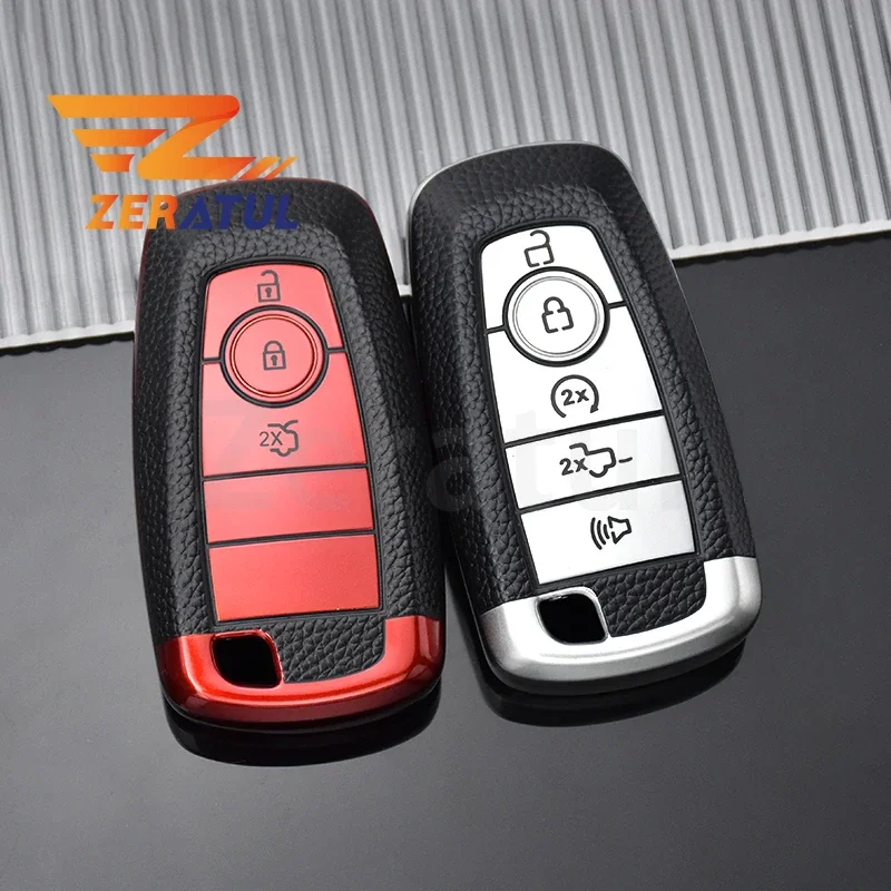 For Ford Fusion Mustang Explorer F150 F250 F350 EcoSport Edge S-MAX Ranger Lincoln Mondeo 3/4/5 Buttons TPU Car Key Case Cover