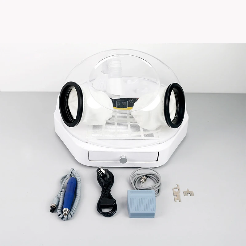 

Портативный зуботехнический полировальный аппарат с регулируемой скоростью, интегрированный с функцией вакуумной вытяжки, для зубных техников