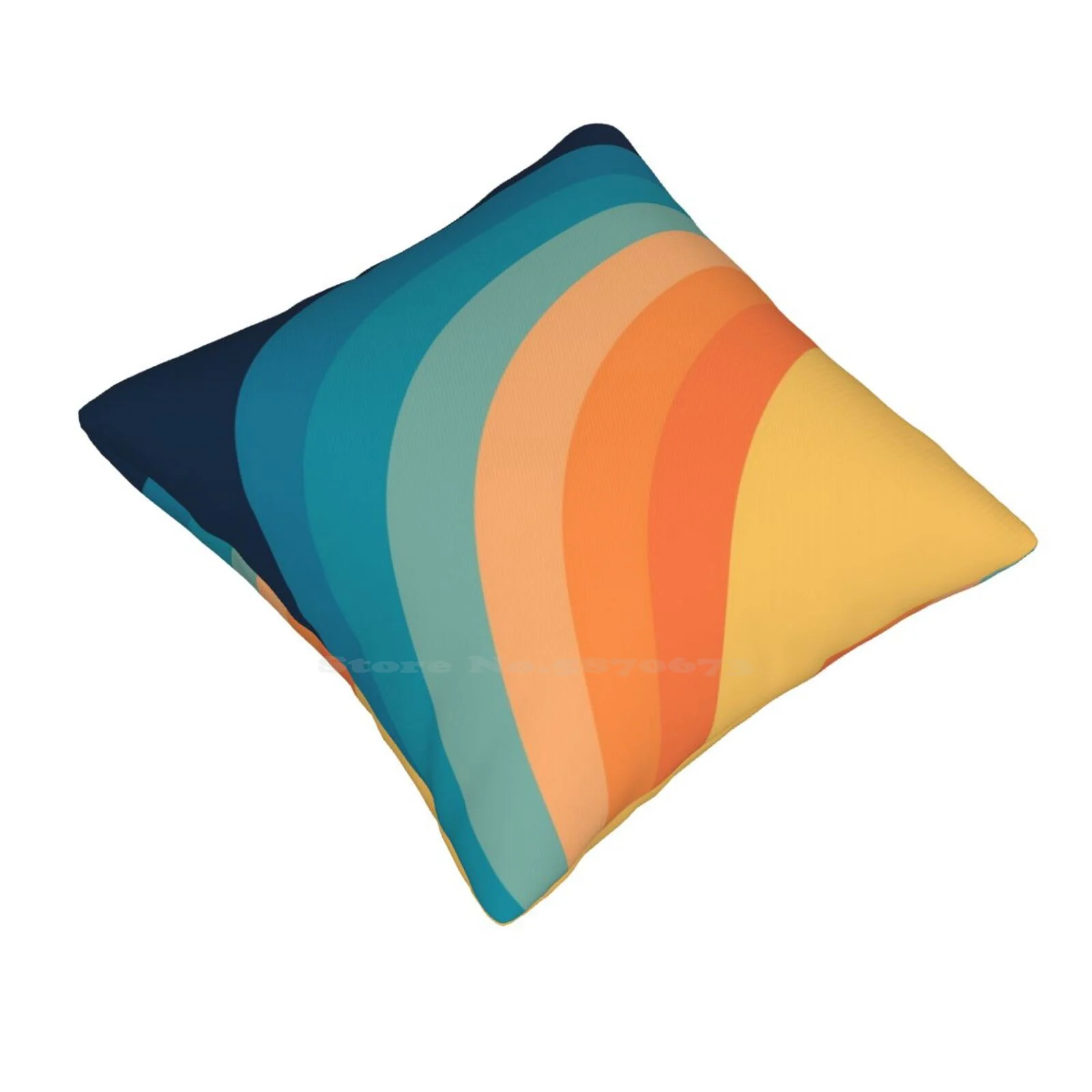 Colorful Retro Curves Bedroom Office Hug Pillowcase Colorful Retro Curves Retro Style Waves Retro Waves Rainbow Stripes Striped