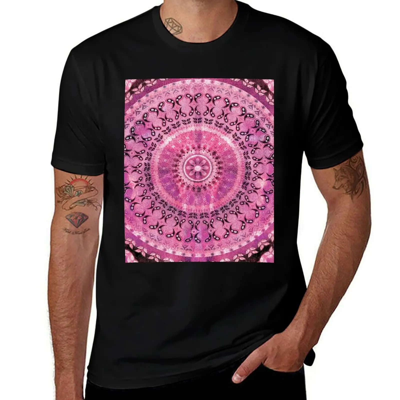 

men t shirts man Rose for graphic Mandala cotton shirt t t T-Shirt man for shirts g tees men 100%