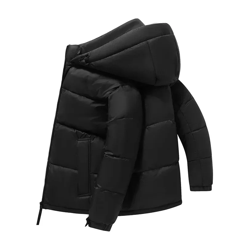 Manteau en duvet de canard blanc pour hommes, mode coréenne de haute qualité, parkas à capuche épais et chauds pour jeunes couples, vestes pour