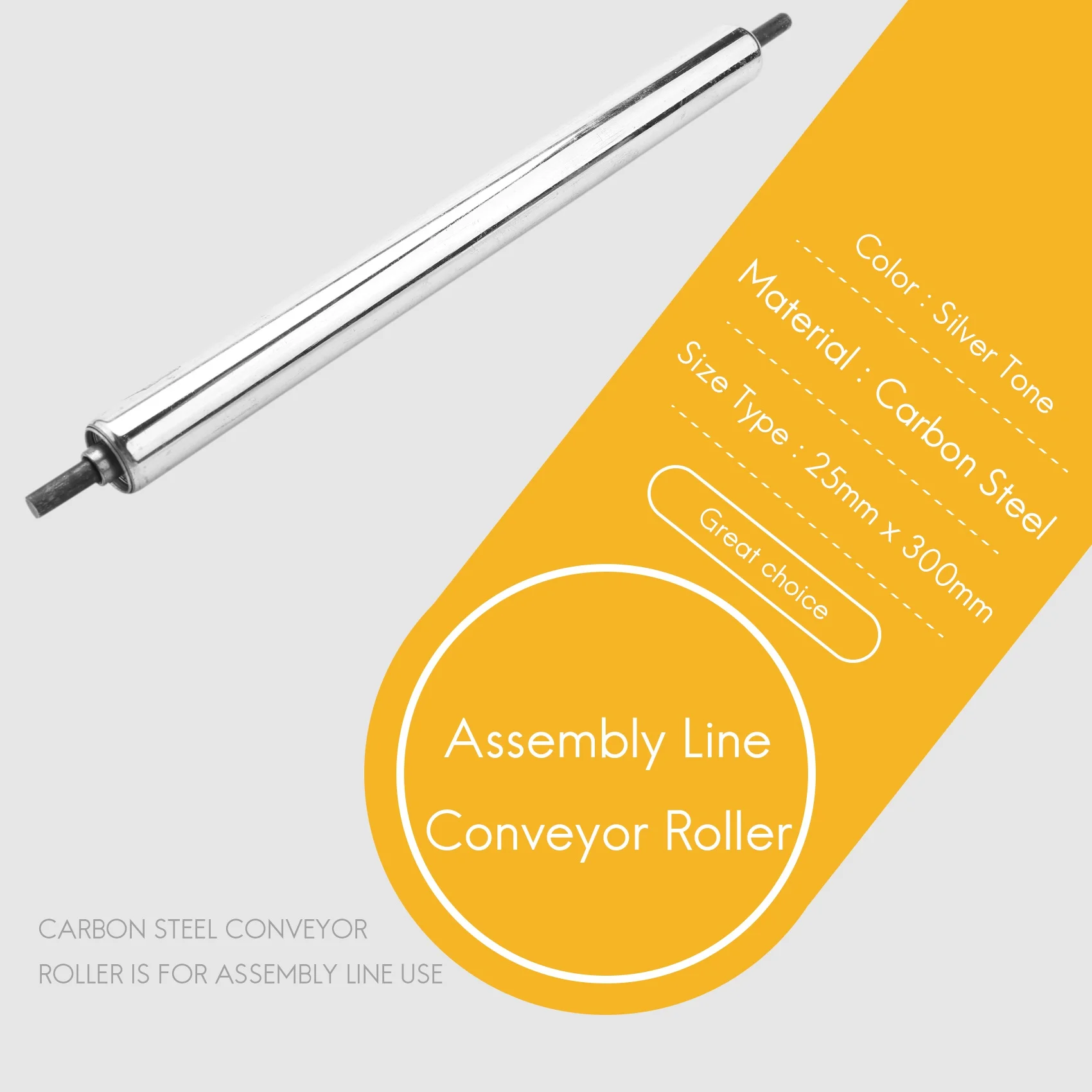 25mm x 300mm Carboon Steel Assembly Line Conveyor Roller