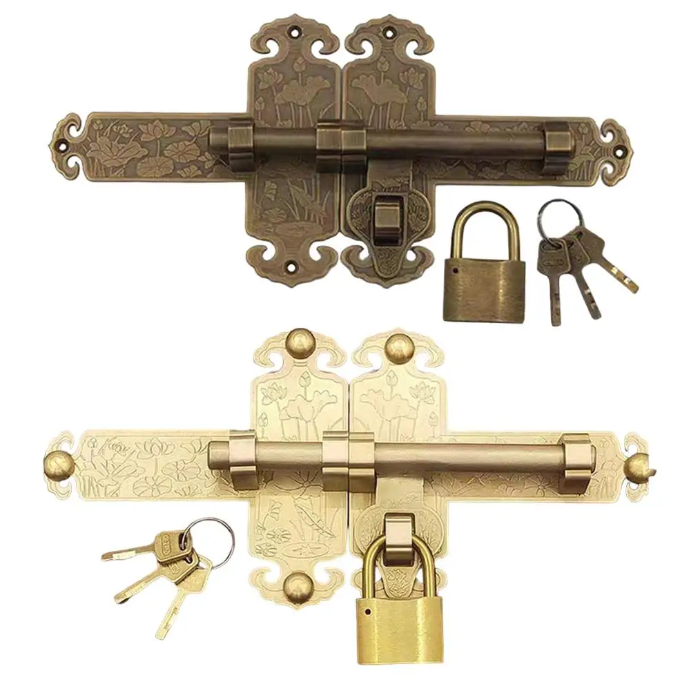 loquet-de-porte-elegant-en-laiton-antique-apparence-elegante-serrure-de-jardin-fonctionnelle-construction-robuste-en-laiton