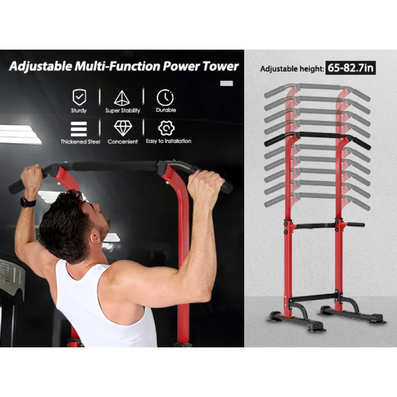 Einstellbare, verstellbare Reichweite für Erwachsene, fortschrittliche Wohnungen, ideales Design, Step-Ups, Workouts, verstellbare Klimmzugstange und Dip-St