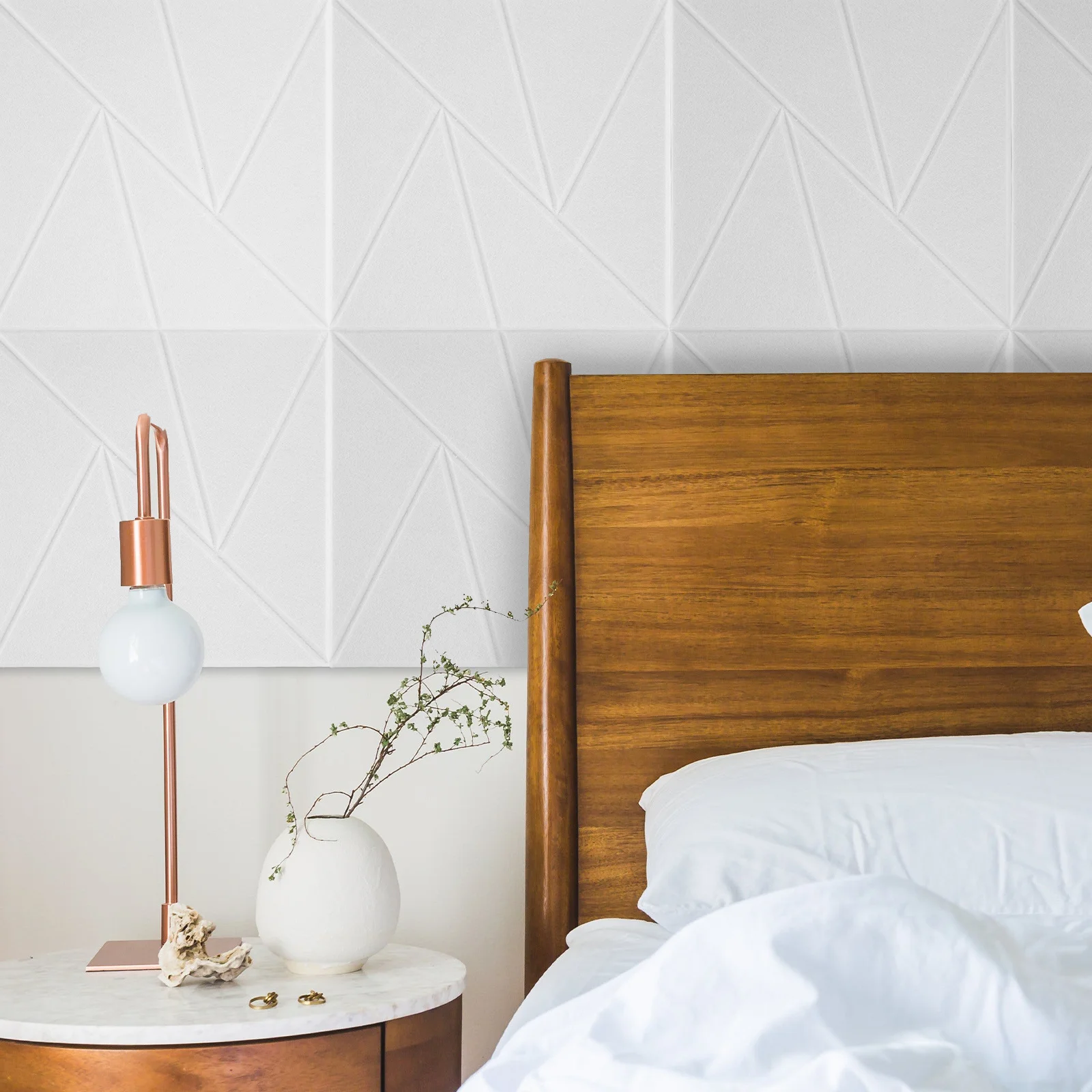 12 Uds. Paneles de pared acústicos insonorizados aislamiento amortiguación absorbente de sonido decorativo blanco a prueba