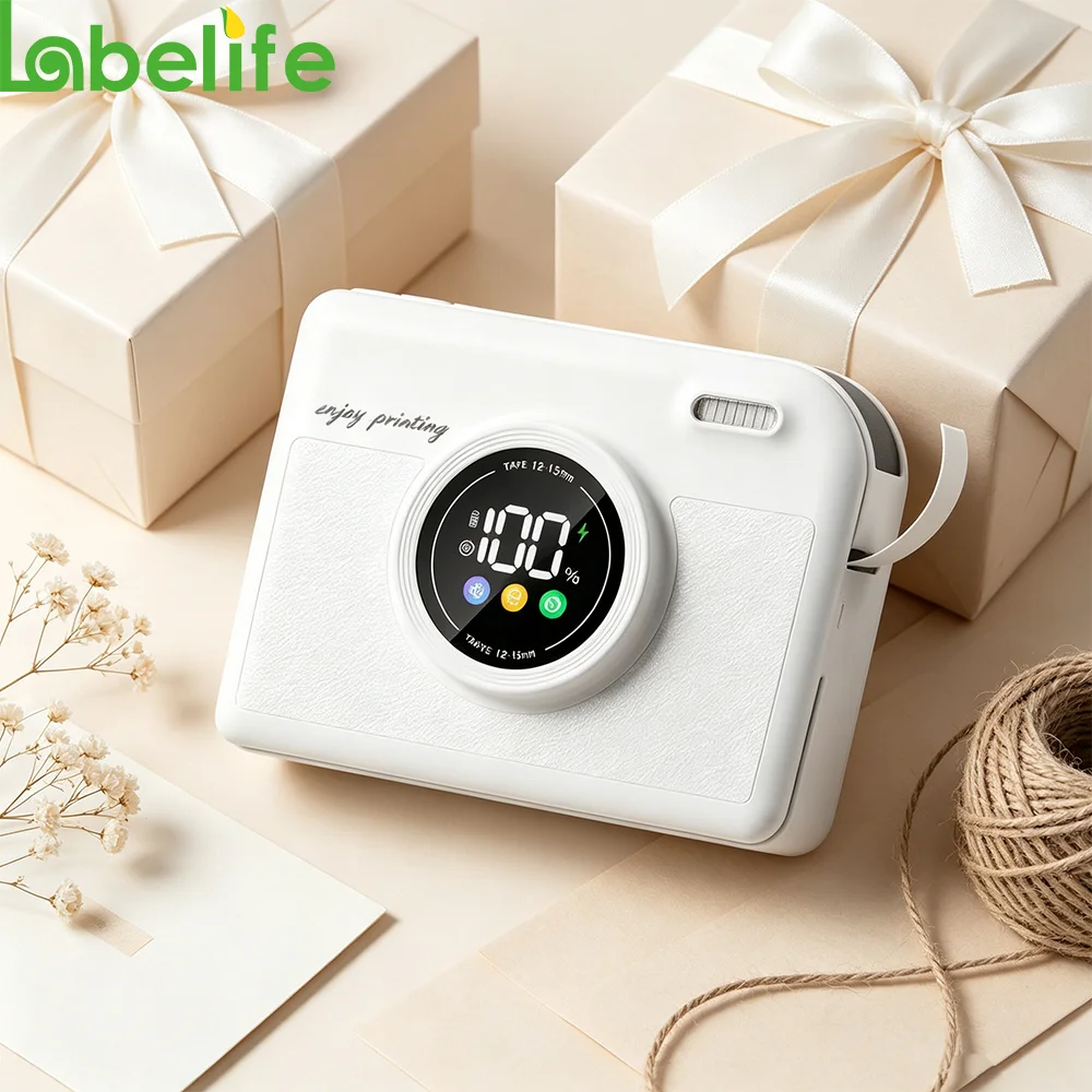 A30S Bluetooth Label Maker with Display Screen Portable Wireless Satin Ribbon Printer for Gift Packaging Custom Photo Gift Label