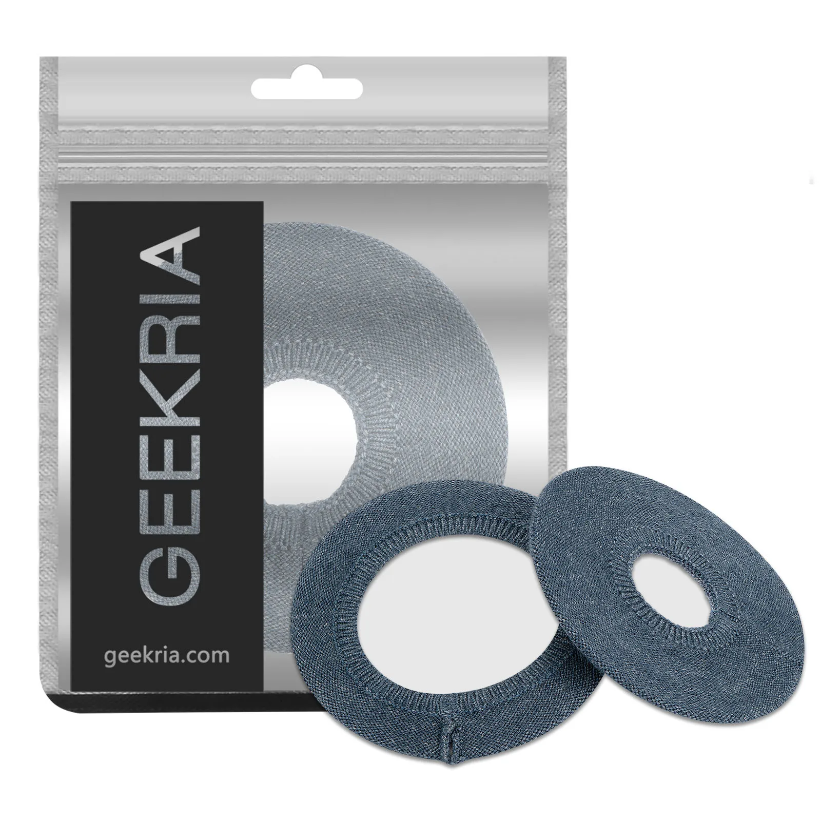 Geekria 2 Pairs Knit Headphones Ear Covers, Washable & Stretchable Sanitary Earcup Protectors for On-Ear Headset Ear Pads