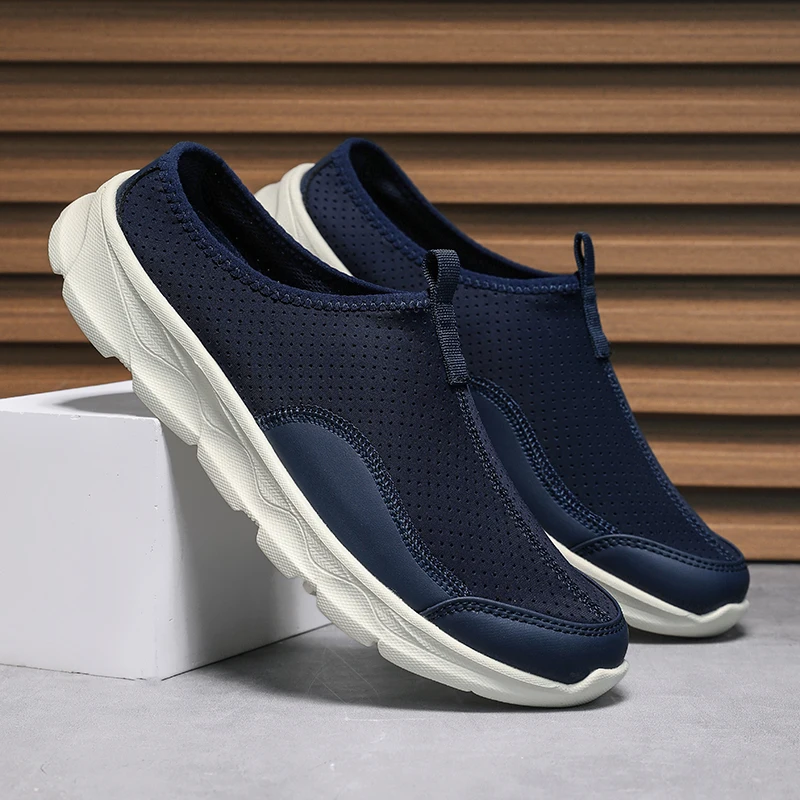 

New Summer Men Canvas Shoes Breathable Denim Canvas Casual Shoes Men Loafers Comfortable Ultralight Lazy Boat Shoes Big Size 48