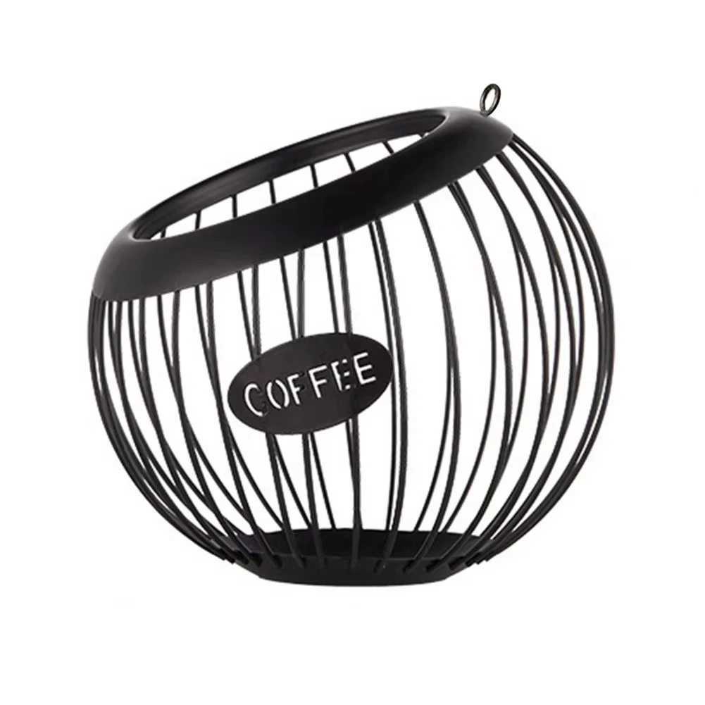 

ABWP-Storage Organizer Metal Coffee Pods Storage Basket Organizer Capacity Container For K-Cups Versatile Coffee Pods Holder