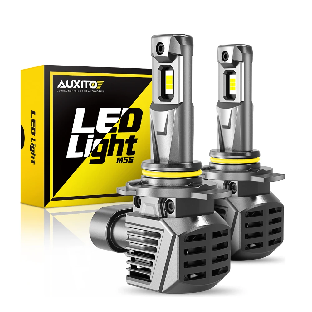 2Pcs AUXITO Hir2 9012 LED Headlight Bulbs Kit Canbus For Toyota Rav4 CHR Fiat Ford Edge Fiat Headlamp with Fan 12V 22000LM White