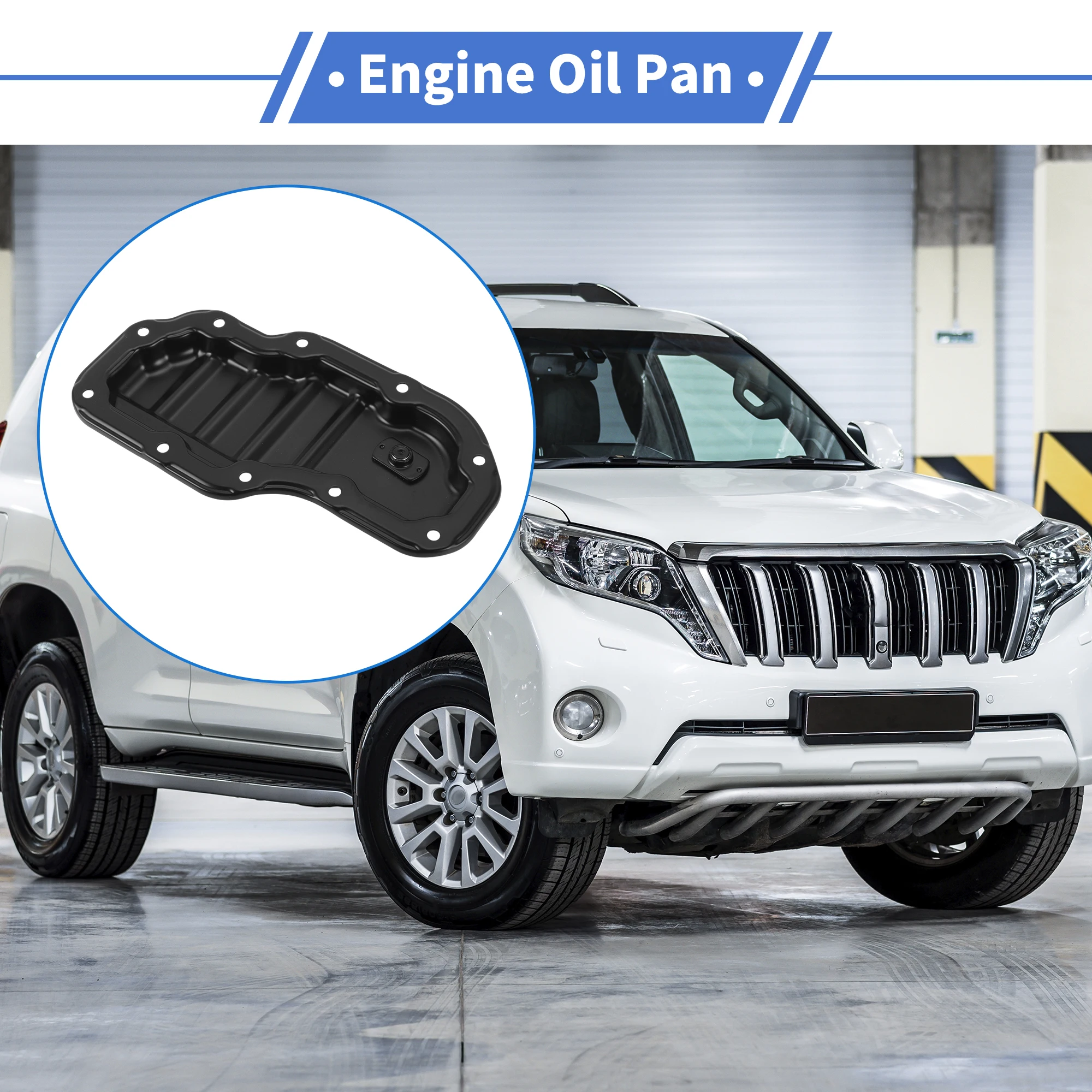 

UXCELL 1 Pc No.1210250140 Engine Oil Pan for Toyota LAND CRUISER 2007 Steel Black