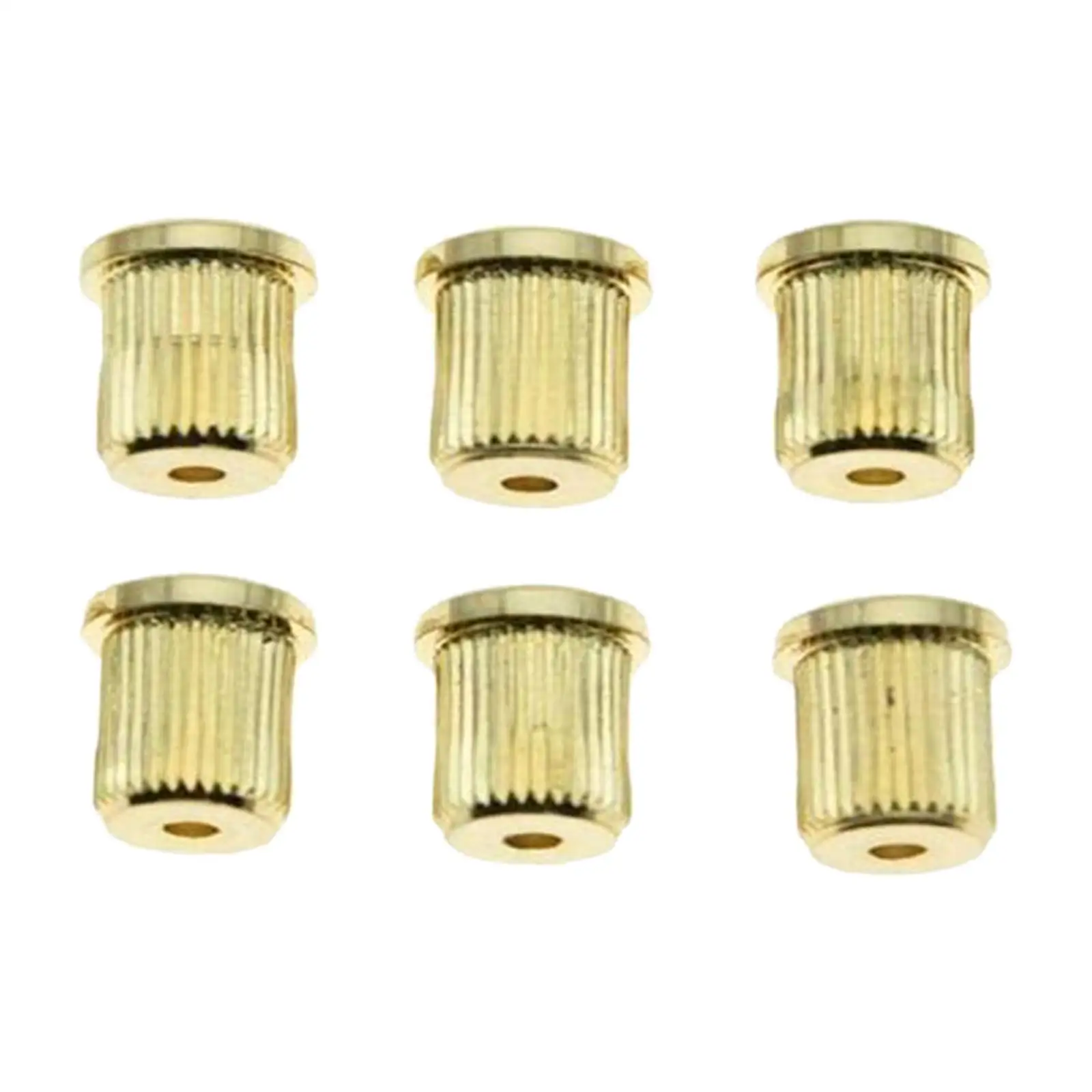 6 Pieces Durable Iron Guitar String Ferrules Replacement Parts Bushings Guitar Accessories