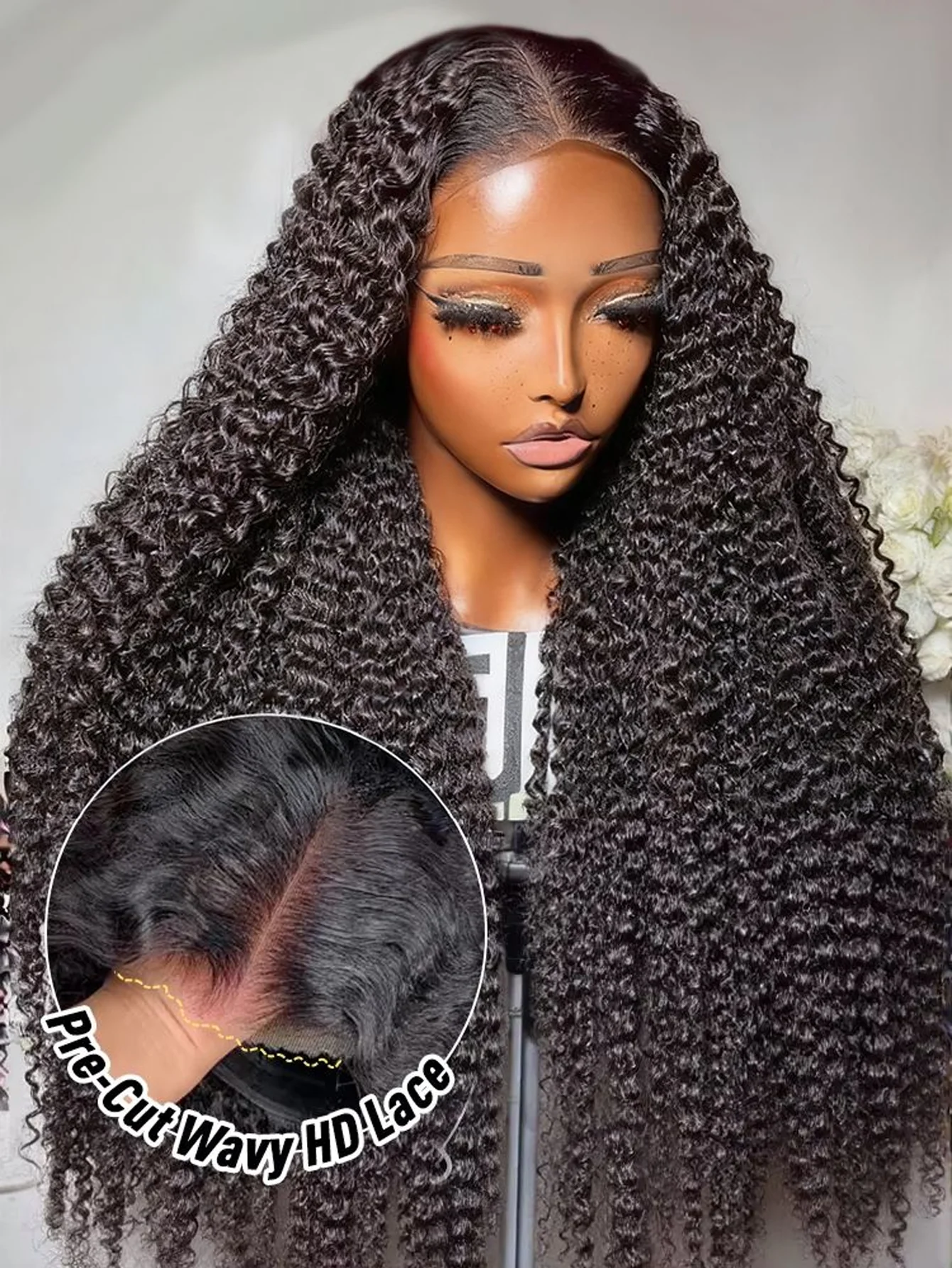 موجة عميقة HD غلويليس جاهزة للارتداء 5x5 إغلاق الباروكات قبل قطعها البرازيلي مجعد ارتداء والذهاب باروكة من شعر طبيعي غلويليس للنساء