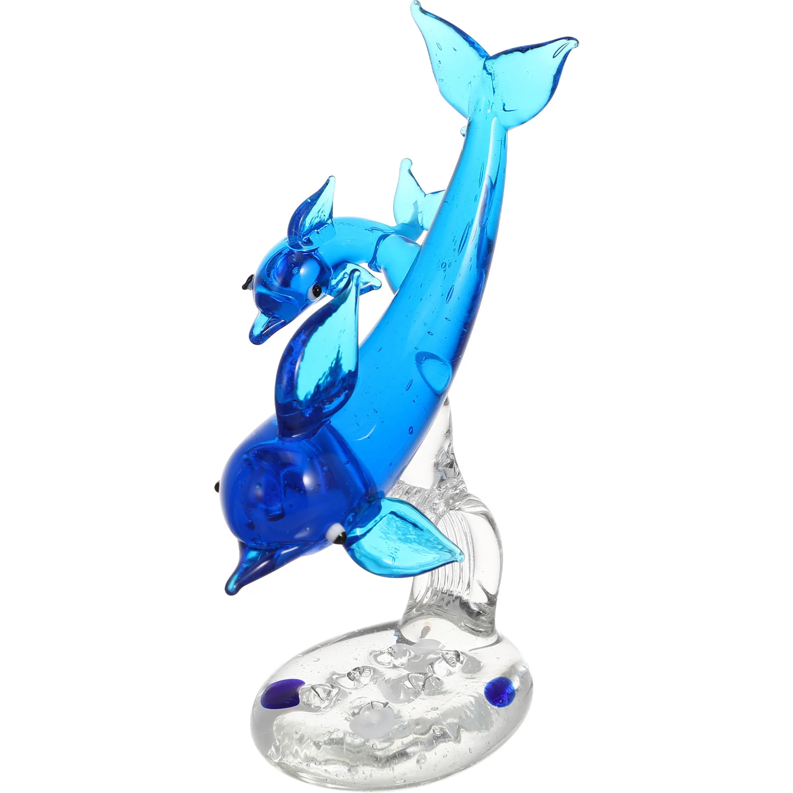 

1Pcs Dolphin Statue Shiny Glass Material Modern Design Decoration for Home Office Table Showcase Interior Decor Accessories