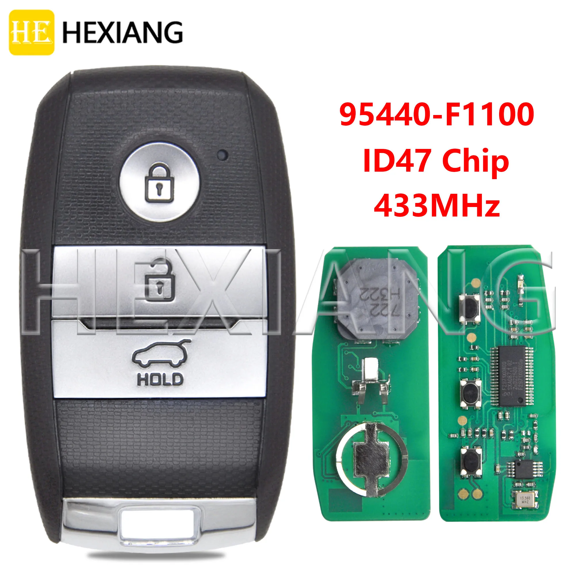 

HE 95440-F1100 ID47Chip 433MHz Keyless Go TOY40 Blade Car Remote Control Key For KIA Sportage 2018 2019 2020