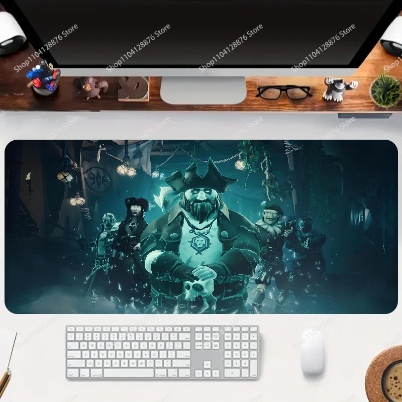 Alfombrilla de ratón antideslizante Adventure Sea Of Thieves, adecuada para ordenadores de oficina, portátiles, juegos de deportes electrónicos, alfombrillas de escritorio, teclado XXL, 1 ud.