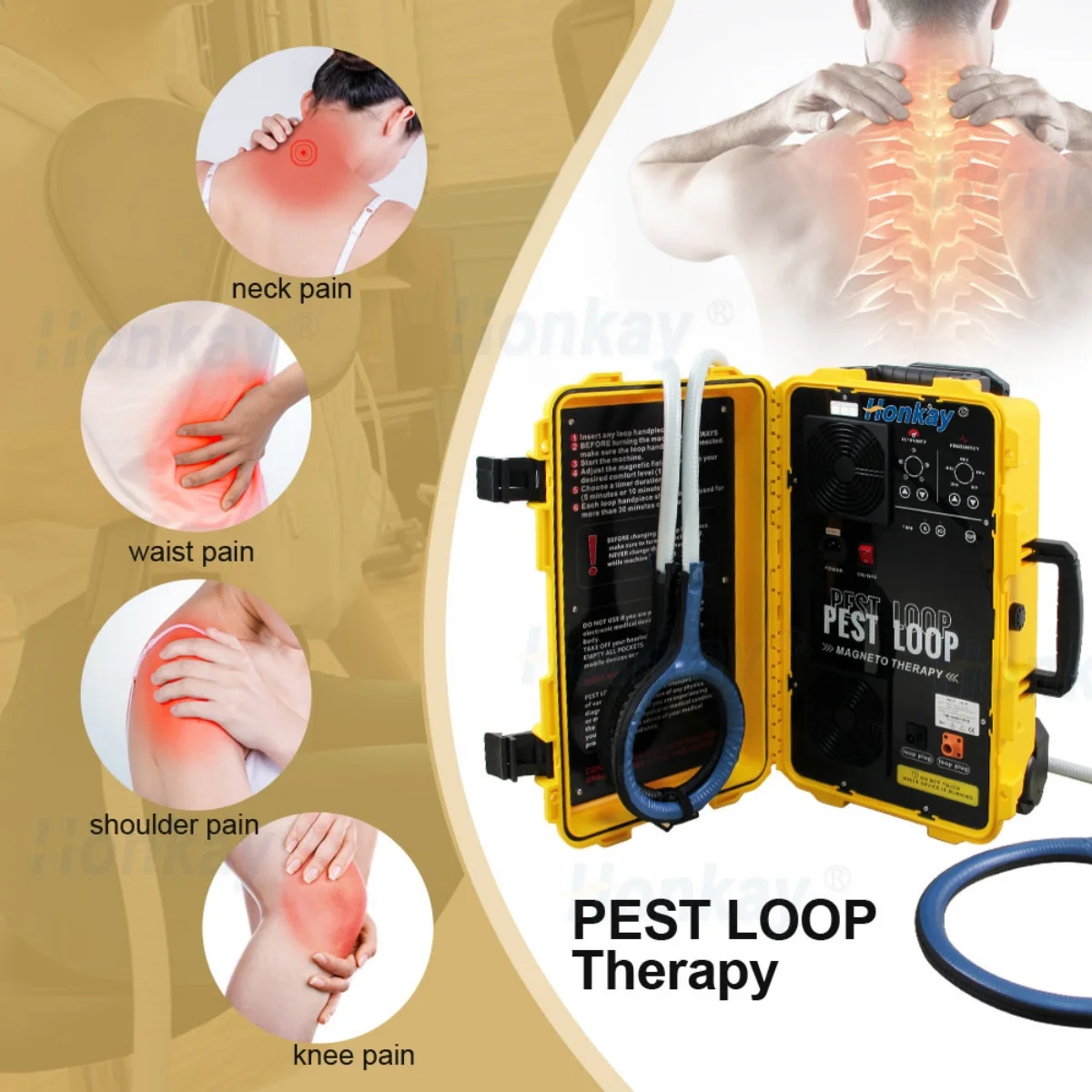 6000GS Magnetic Pulser Pemf Therapy Device Horse Pest Loop For Pain Relief Physio Magneto Machine Veterinary Equipment