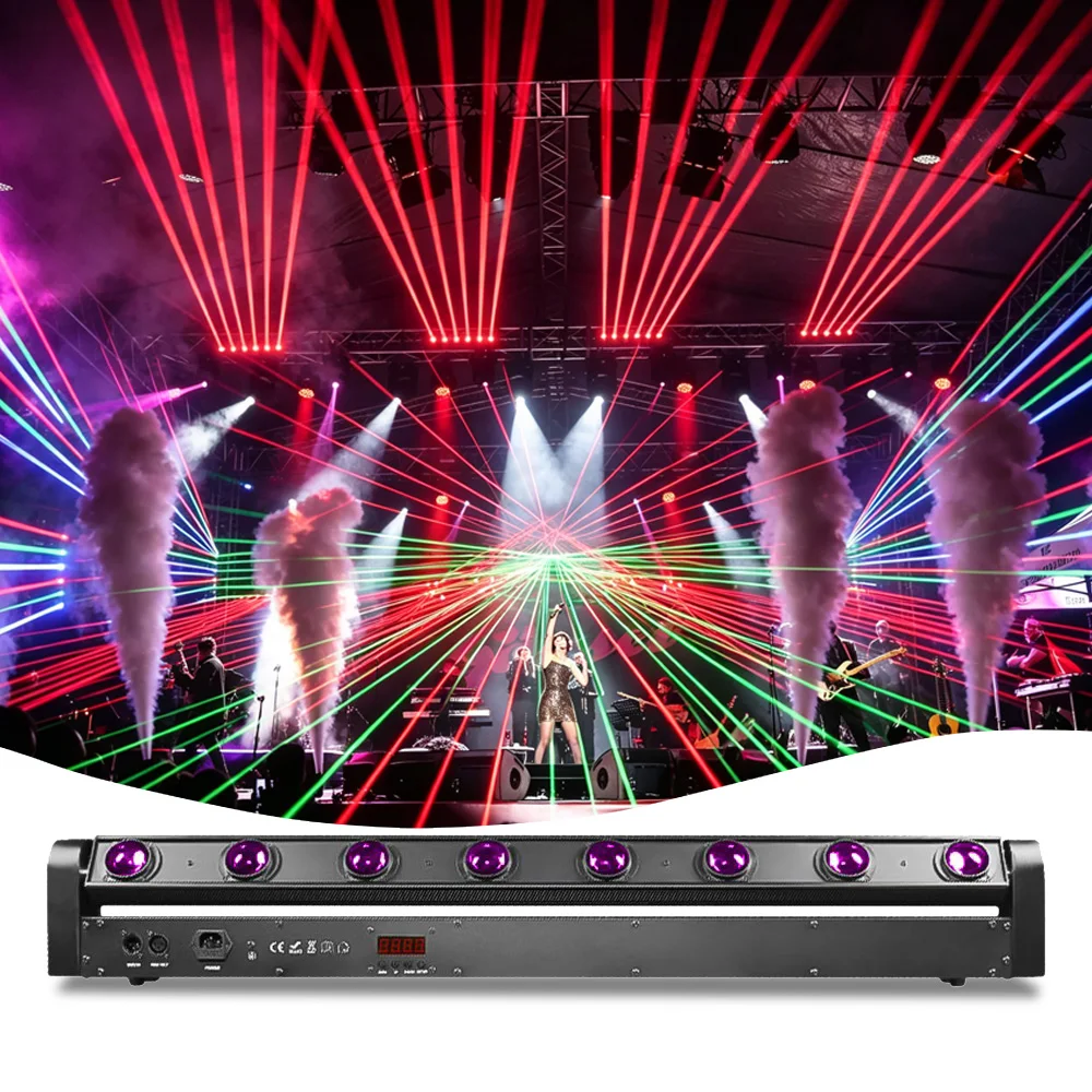 1/2PCS 8x10w LED Beam Moving Head RGBW Bar Stage Lighting DMX512 For DJ Disco Wedding Performance