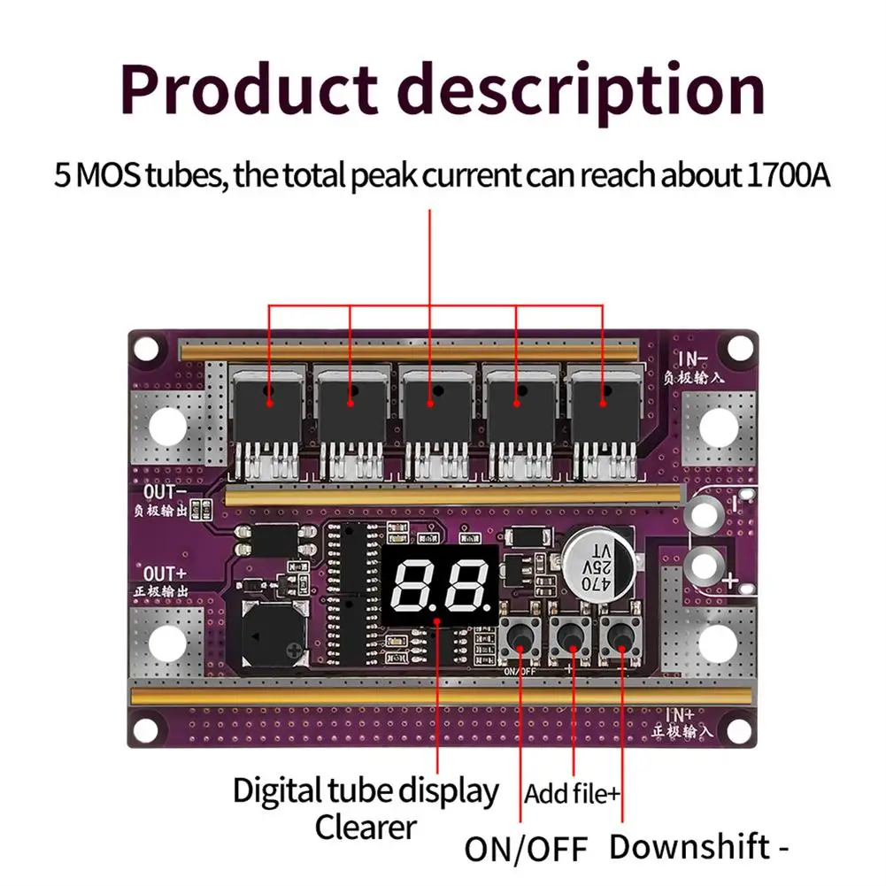 Spot Welder For 18650 Lithium Battery Diy Kits 1700a 99 Levels Digital Display Small Automatic Spot Welding Machine