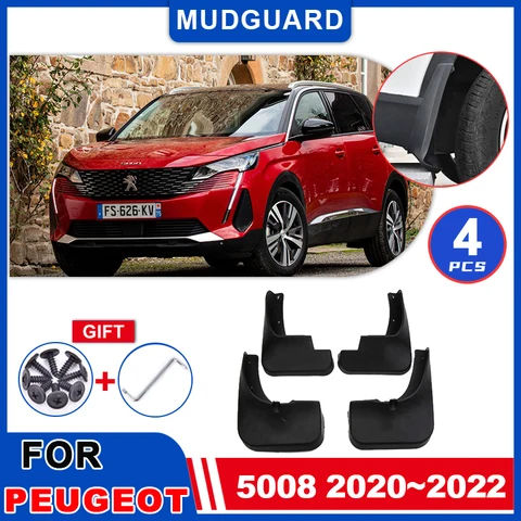 Брызговики для Peugeot 5008 2020 2021 2022, брызговики на крыло, брызговики, передняя часть Rea, автозапчасти, аксессуары для колес
