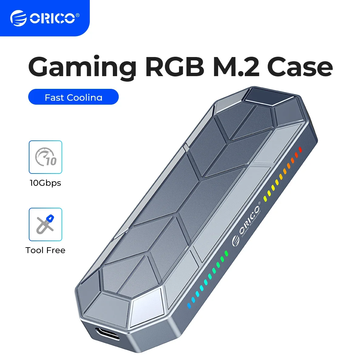 orico-rgb-m2-ssd-エンクロージャ-m2-nvme-ソリッドステートドライブケース-10gbps-ssd-ボックス-クールなゲームスタイルのコンピューターアクセサリー