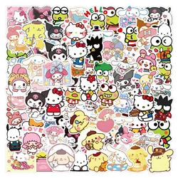 50/100pcs Sanrio Stickers Cute DIY Decorative Waterproof Anime Stickers Kuromi My Melody kawai Phone Case50/100pcs Sanrio Sticke