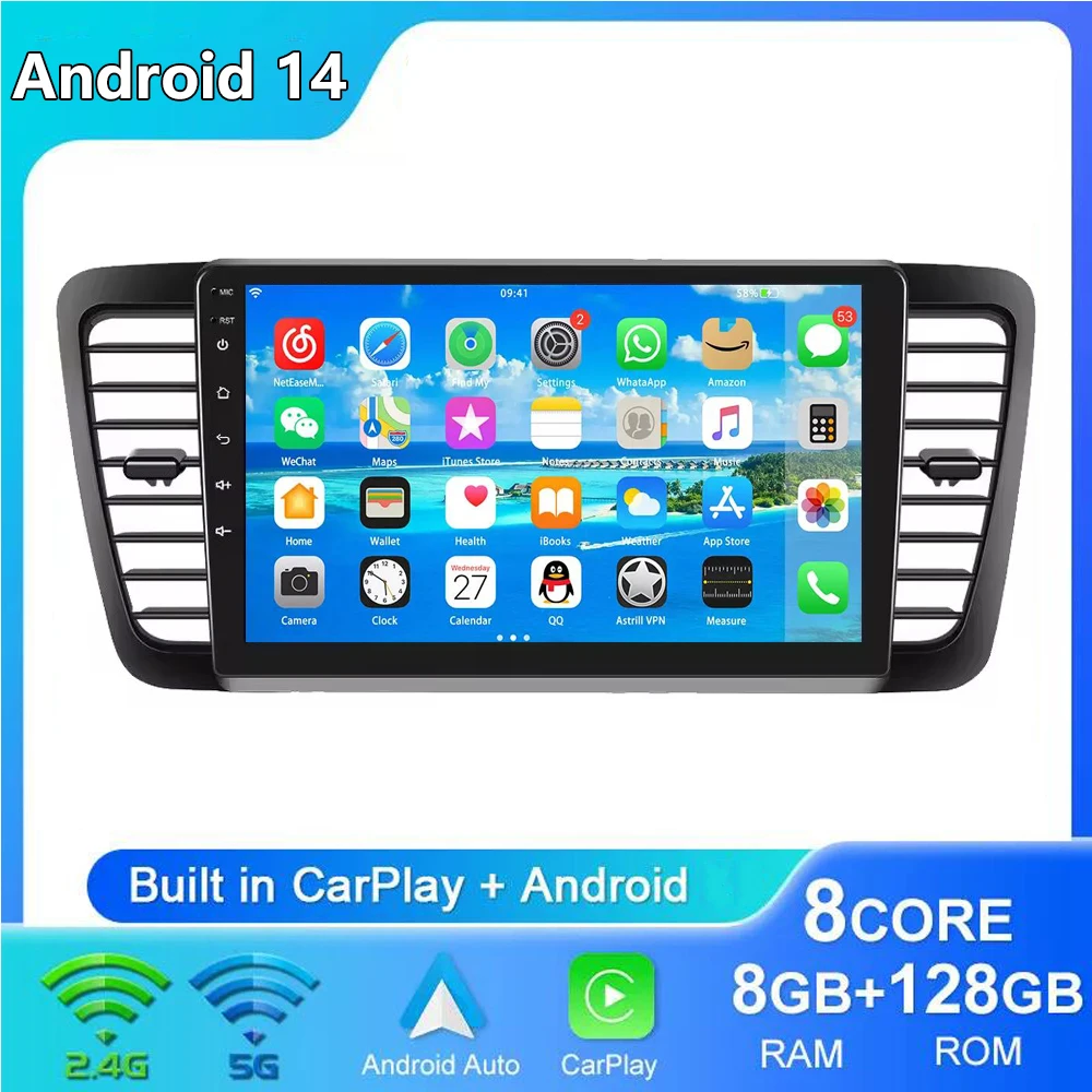 

Android 14 Car Radio For Subaru Outback 3 Legacy 4 2003-2008 2009 Multimedia Video Player Carplay No 2Din Navigation Stereo