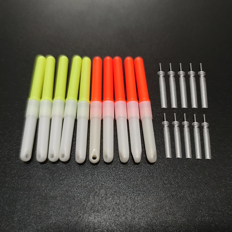 

10pcs/lot Light Sticks Suit For cr322 Battery Red / Yellow LED Night Fishing Float Accessory Lightstick Bobber Bouy Tool D011