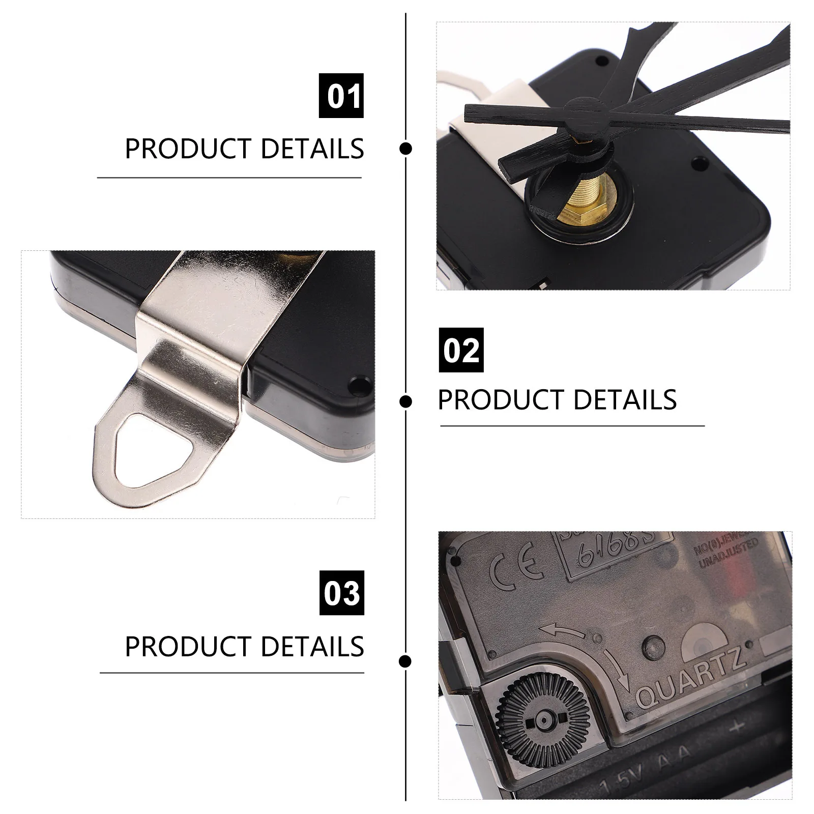 

1 Set Wall Movement Kit Powered Hands Motor For Diy Making Repair Projects Clock Mechanism Replacement Diy Clock Kit