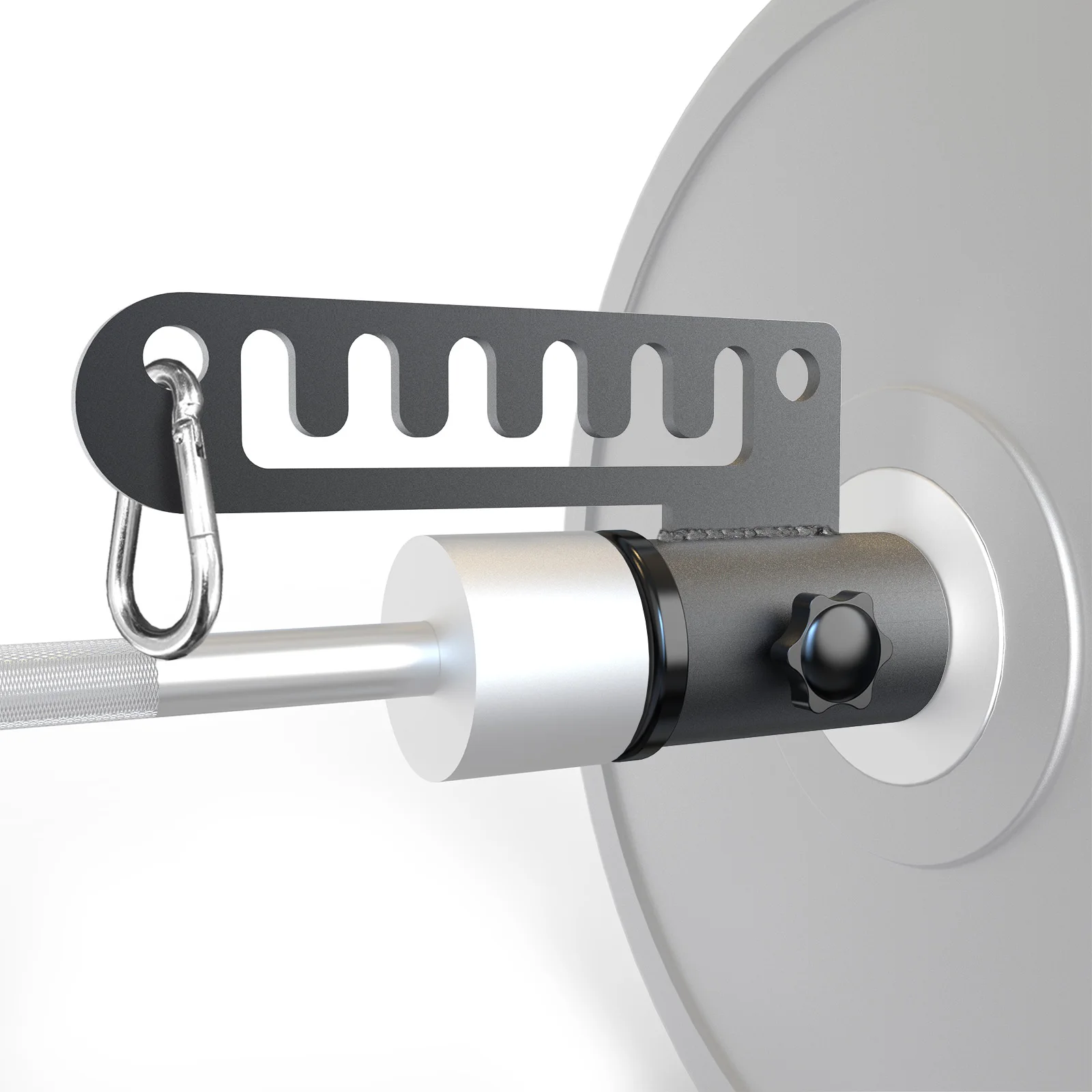 Accesorio para minas terrestres en cuclillas con tornillo de bloqueo: se adapta a barra de 2", ranura deslizante para ajuste de mosquetón, equipo de fitness