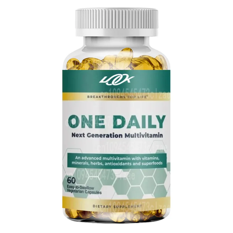 Daily multivitamins contain 19 essential vitamins and minerals, including vitamin C, D3, and zinc-60 capsules