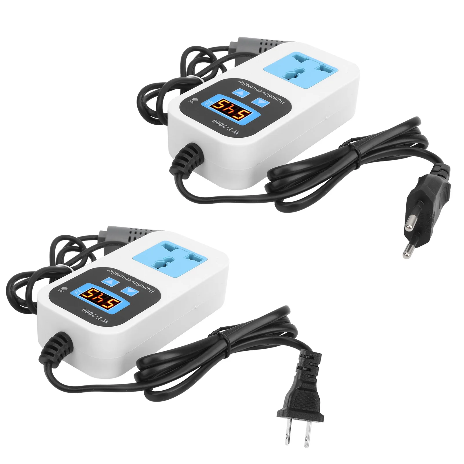 جهاز التحكم الرقمي في الرطوبة ترطيب مقبس إزالة الرطوبة 0% ~ 99% RH WT2000 جهاز التحكم في الرطوبة مقبس الرطوبة