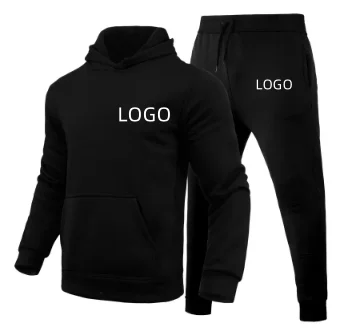 

Men's and women's casual sweatshirts, European style, uniform color, loose cut, trousers, two-piece sets, spring and autumn men'