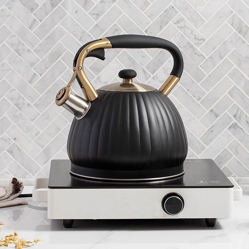 

Чайник A79I 3,5 л с трельником, из нержавеющей стали, для газовой плиты и индукционной плиты, в форме тыквы