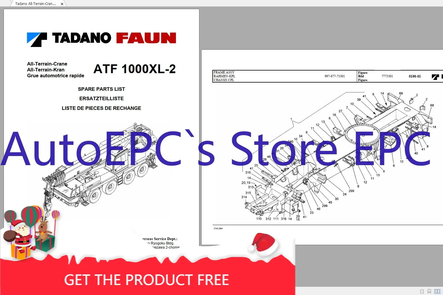 AutoEPC Tadano Crane ATF 5.62 GB Operating, Service Maintenance Manual DVD