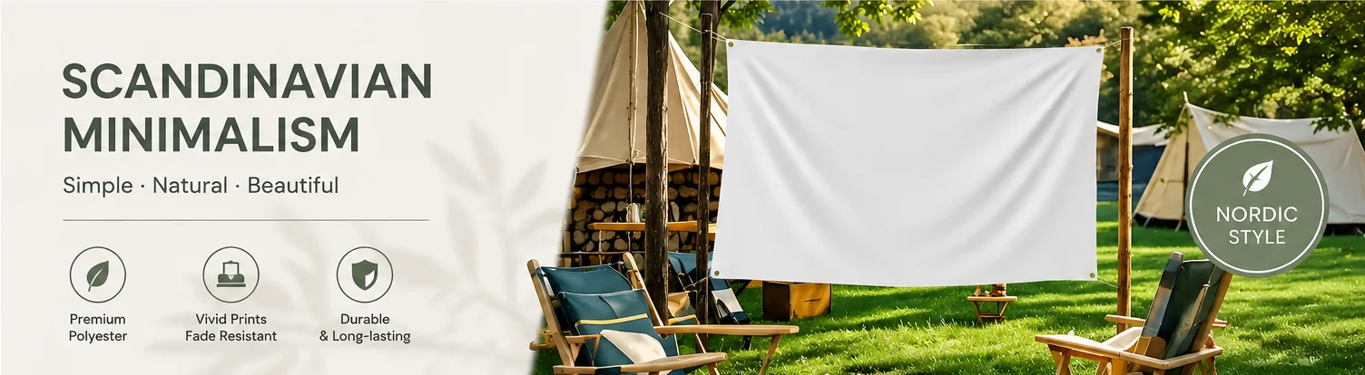 Marke Malbon Golf-Flaggen Minimalistische Stoff-Flaggen Outdoor-Gartenbanner Hängeschild für Laden- und Heimdekoration – Detail 1