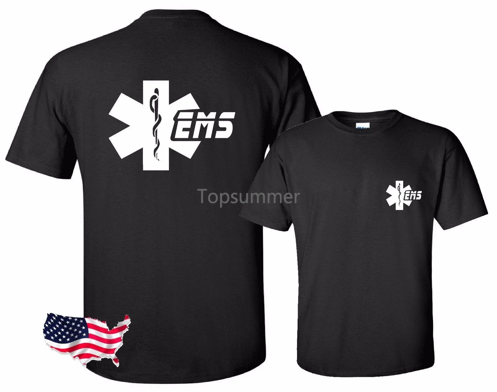 2019 New Cool Tee Shirt Ems Emt Star Of Life First Responders Emergency Medical Service Graphic T-Shirt