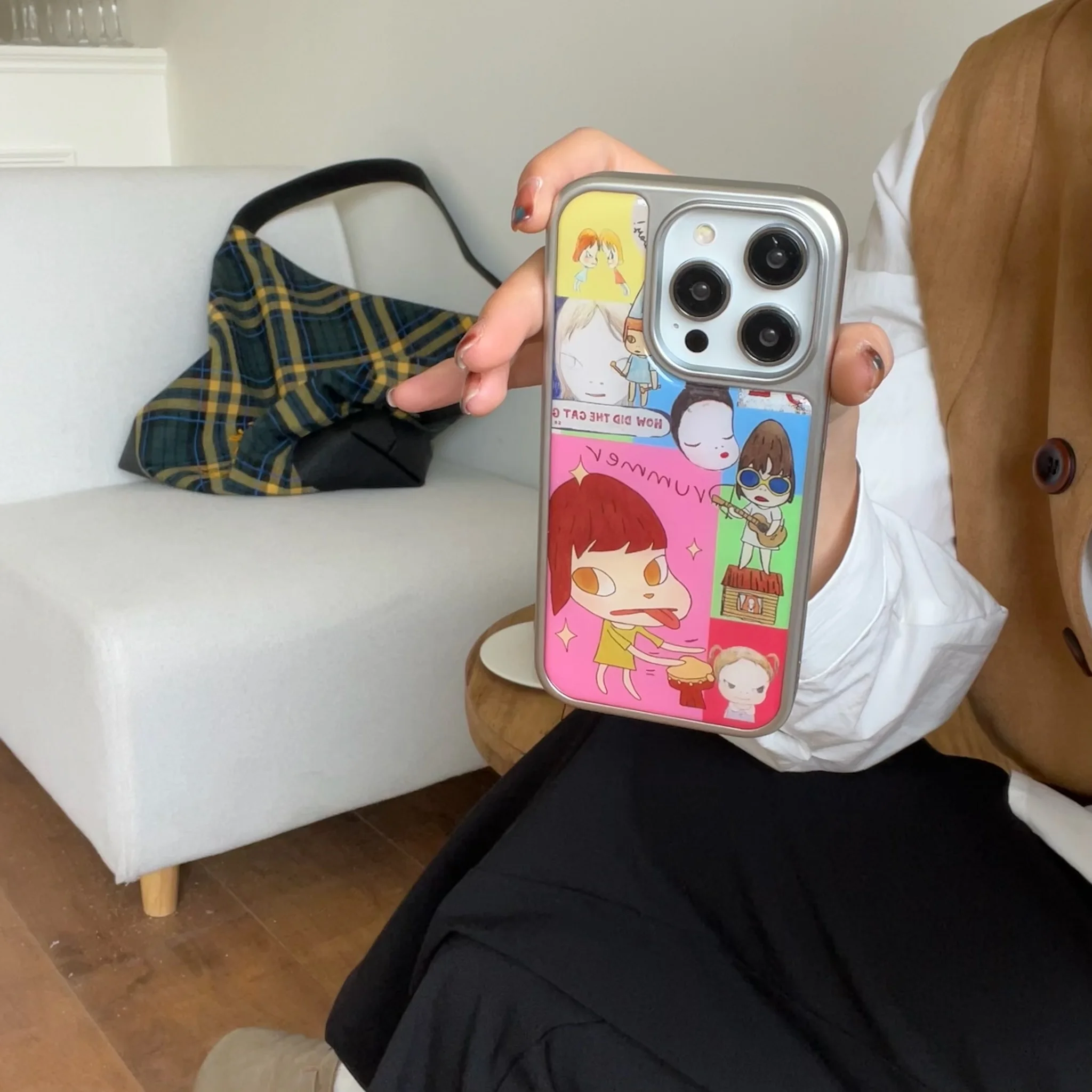حافظة هاتف محمول ملونة من Grana Liang Meizhi مناسبة لهاتف Apple لهاتف Iphone 16 Pro Max/For Iphone 15 Pro Max Case/14Pro Case/13 Iphonecase/حافظة هاتف محمول عصرية للنساء
