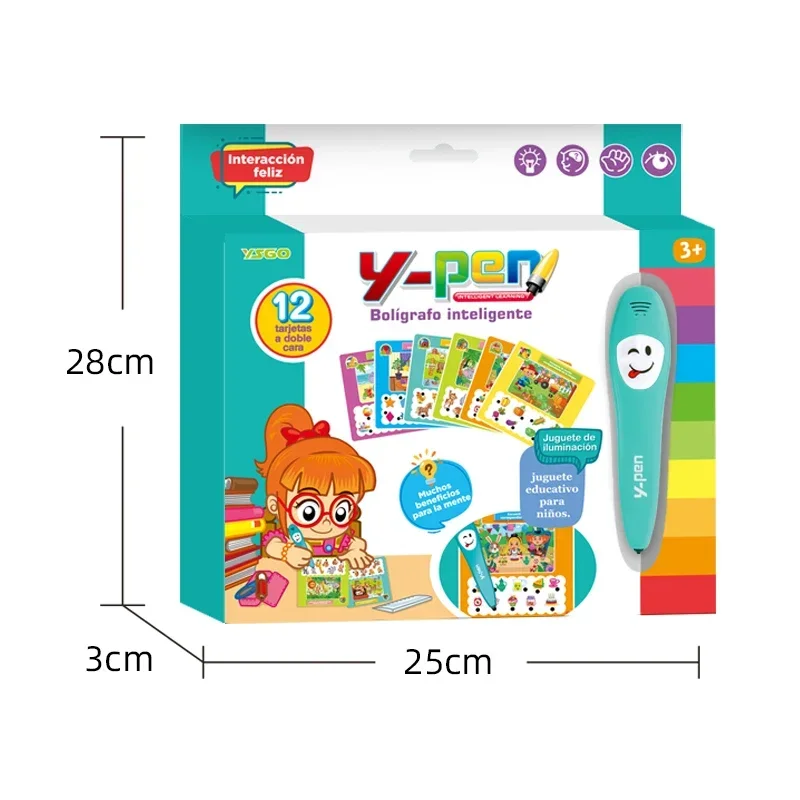 آلة القراءة الصوتية التعليمية، كتب نقطة التعلم الإسبانية الجديدة، قلم ذكي للأطفال، ألعاب قصص التعلم #3