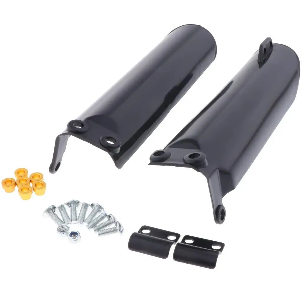 2pcs Black Front Mud Guards Mudguard Mud Fenders for KLX BBR TTR CRF CR Dirt Bike, ATV,