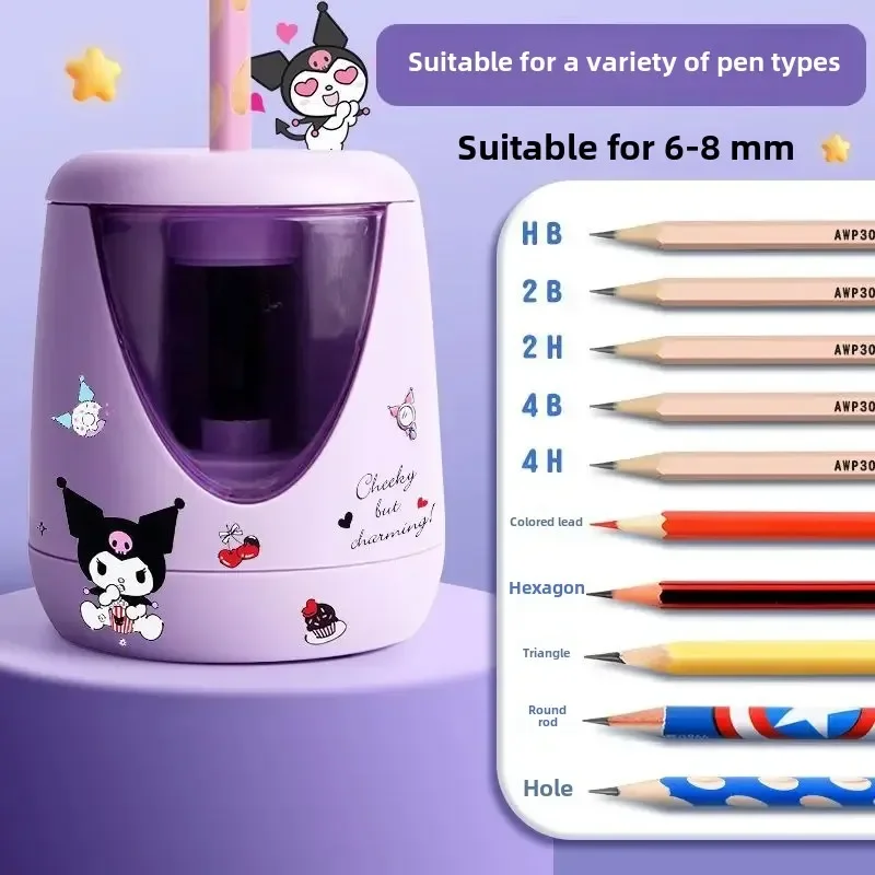 

My Melody kuromi cartoon automatic pencil sharpener children's cute electric pencil sharpener rechargeable stationery Kawaiigift